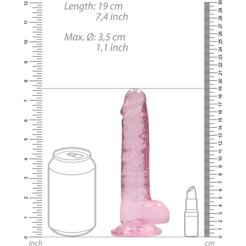 RealRock - Realistyczne dildo z jądrami 18 cm